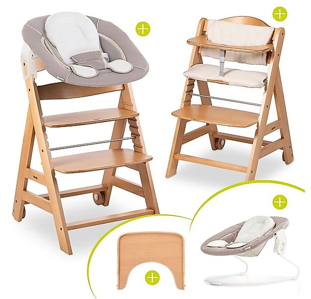Hauck Hochstuhl Beta Plus Natur - Newborn Set, Babystuhl ab Geburt inkl. Au günstig online kaufen