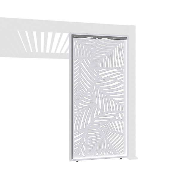 Weide Dekorative Aluminium Wand für Weide Pergola 1,23m Blattdesign in Weiß günstig online kaufen