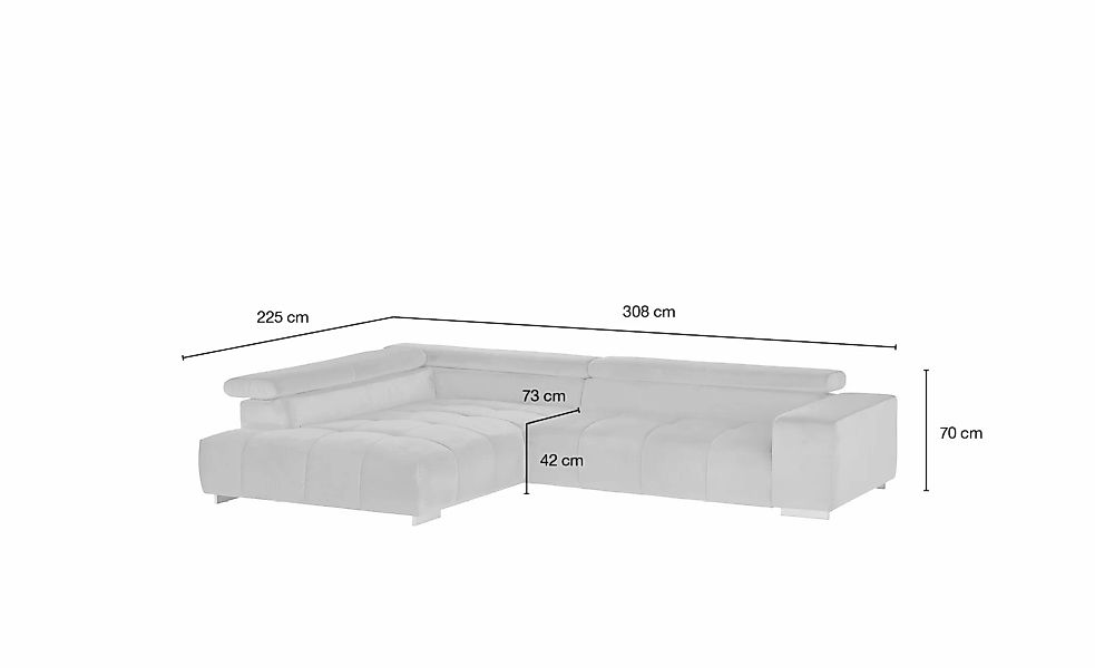 uno Ecksofa  Origo ¦ braun ¦ Maße (cm): B: 308 H: 70 T: 225.0 Polstermöbel günstig online kaufen