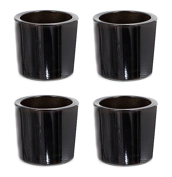 Creativery Teelichthalter, Teelichthalter Glas 6,5x6cm schwarz günstig online kaufen