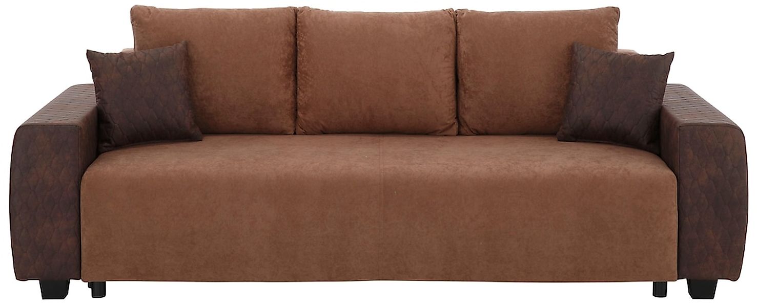 Home affaire Schlafsofa »Bella«, mit geprägtem Bezug bei Armlehnen günstig online kaufen