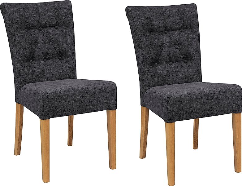 Home affaire Polsterstuhl "Queen" (Set) 4 Stk.Esszimmerstuhl mit Knopfheftu günstig online kaufen