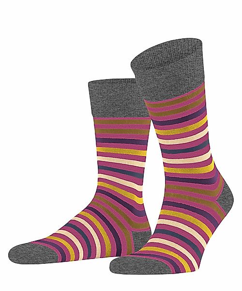 FALKE Tinted Stripe Herren Socken, 43-46, Rosa, Streifen, Schurwolle, 13279 günstig online kaufen