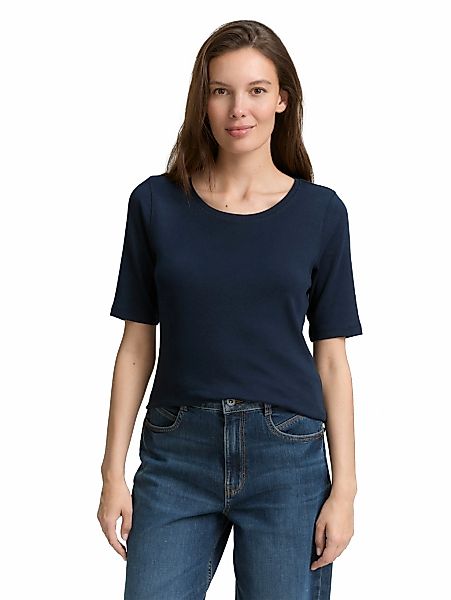 TOM TAILOR T-Shirt, mit großem Rundhalsausschnitt günstig online kaufen