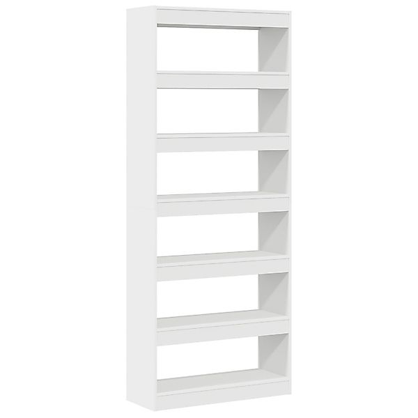 vidaXL Bücherregal Weißes Bücherregal Weiß Holzwerkstoff günstig online kaufen