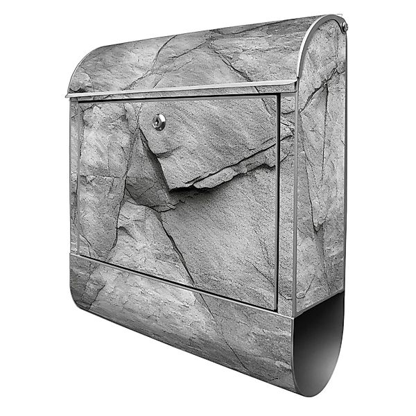 Banjado Design Briefkasten Silber Pulverbeschichtet 39x47x14cm 2 Schlüssel günstig online kaufen