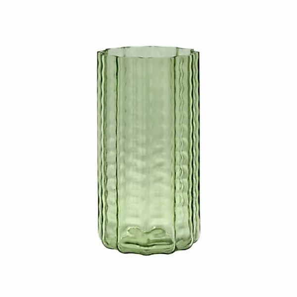 Vase Wave 02 glas grün / Ø 15 x H 28 cm - Serax - Grün günstig online kaufen