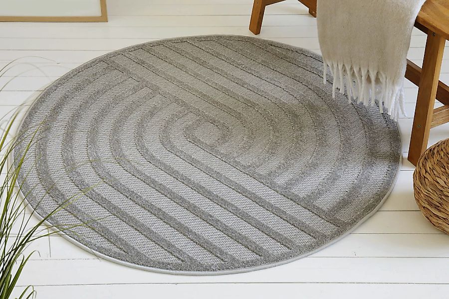 OTTO home Outdoorteppich "Tamsin" rund 6 mm Höhe In- und Outdoor Teppich, w günstig online kaufen