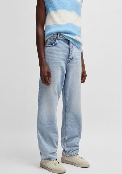 HUGO Blue Loose-fit-Jeans "Nate" in heller Waschung günstig online kaufen