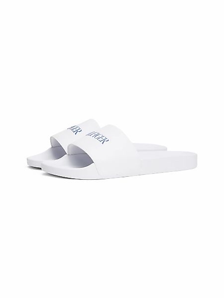 Tommy Hilfiger Pantolette "HILFIGER PRINT TUMBLE POOL SLIDE", Hausschuh, So günstig online kaufen