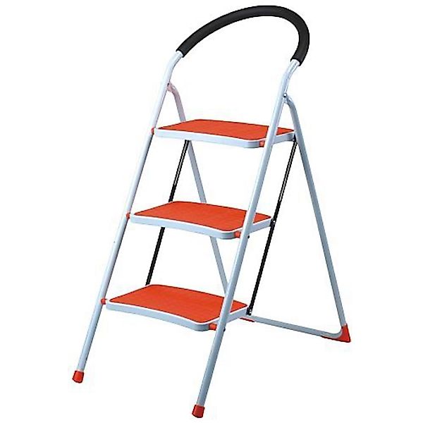 PROREGAL Small Giraffe Einseitige Metall-Klappleiter 3 Stufen Orange 150 kg günstig online kaufen