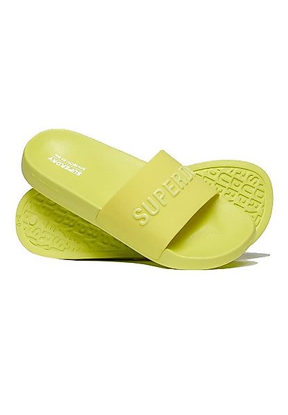 Superdry Superdry Damen Bade-Sandalen LOGO VEGAN POOL SLIDE Sunny Lime Gree günstig online kaufen