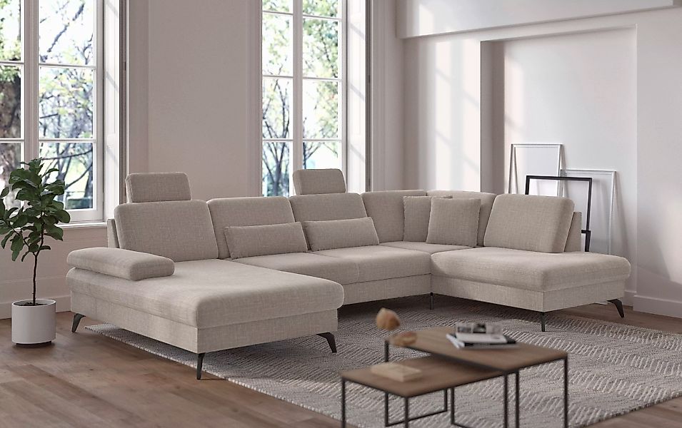 sit&more Wohnlandschaft "Morris U-Form, inkl. Sitztiefenverstellung", wahlw günstig online kaufen