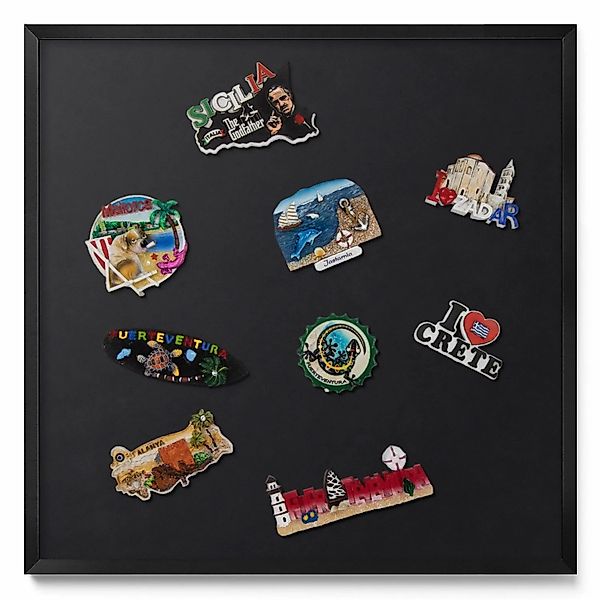Tulup Magnettafel Magnettafel für Urlaubsmitbringsel Farbe Schwarz 50x50 cm günstig online kaufen