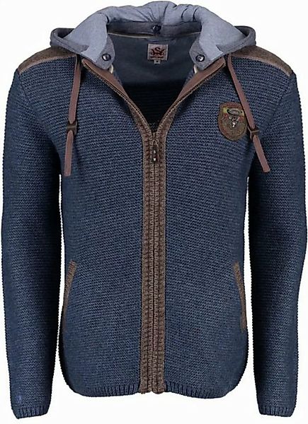 Spieth & Wensky Trachtenstrickjacke Strickjacke Herren - DAKAR - dunkelgrau günstig online kaufen