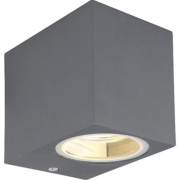 Globo Außenleuchte Veronika eckig 6,8 x 8, 1 cm Anthrazit günstig online kaufen