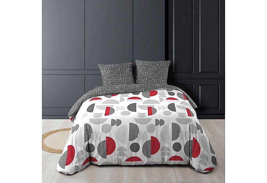 dynamic24 Bettwäsche, Jersey, 3 teilig, Wendebettwäsche Baumwolle 240x220cm günstig online kaufen