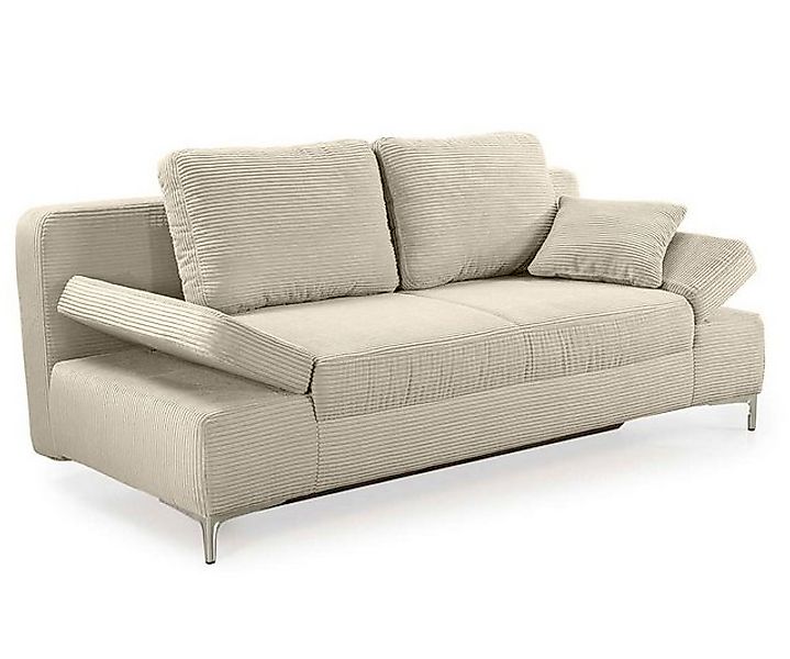 luma-home Schlafsofa 15203, mit Bettfunktion 202 cm breit, Federkern, Bettk günstig online kaufen
