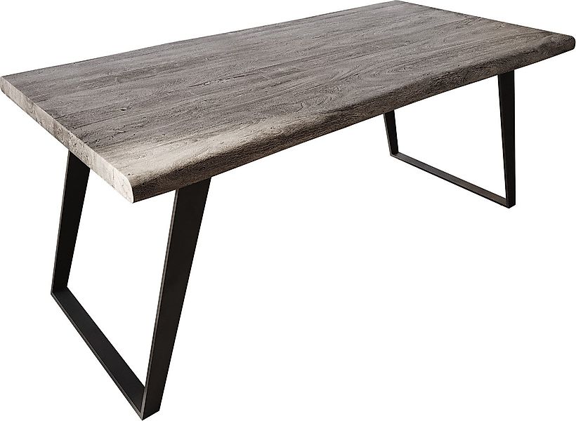 DELIFE Esstisch Edge, Akazie Platin 180x90 günstig online kaufen