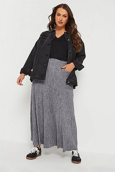 Stil Diva Midirock Maxirock in Übergröße mit elastischem Bund, Vordertasche günstig online kaufen