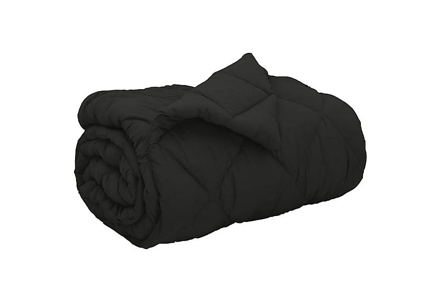 vidaXL Baumwollbettdecke Winterbettdecke Schwarz 200 x 135 cm Mikrofaser, B günstig online kaufen