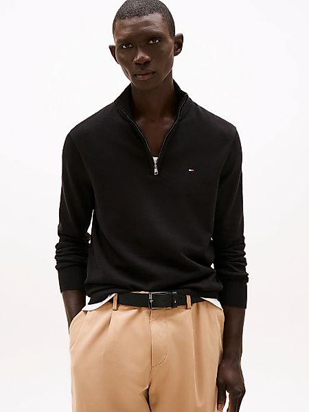 Tommy Hilfiger "ESSENTIAL COTTON ZIP MOCK" günstig online kaufen