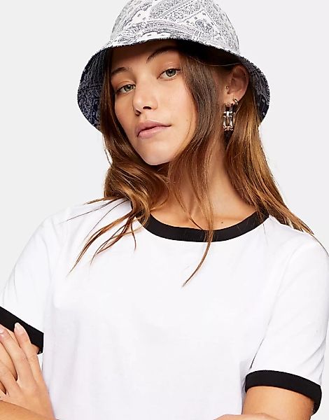 Topshop – Kurz geschnittenes T-Shirt in Weiß mit Kontraststreifen an den Ab günstig online kaufen