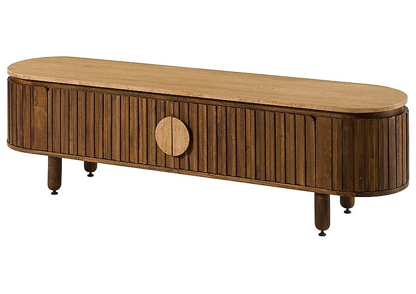 Massivmoebel24 Sideboard KYOTO (Massivholz), Mango 180x40x50 braun geölt KY günstig online kaufen