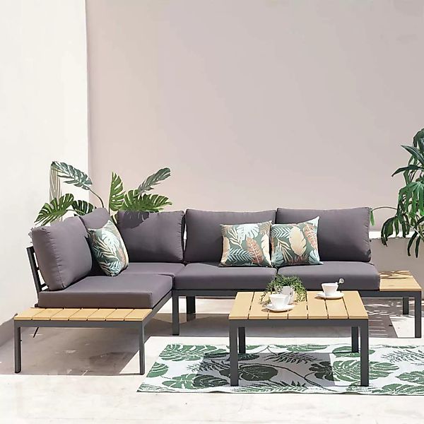 Outdoor Ecksofa Gruppe in modernem Design 229 cm breit (zweiteilig) günstig online kaufen