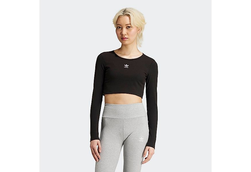 adidas Originals Langarmshirt ESS CROP LS bauchfrei, aus Baumwolle, Viskose günstig online kaufen