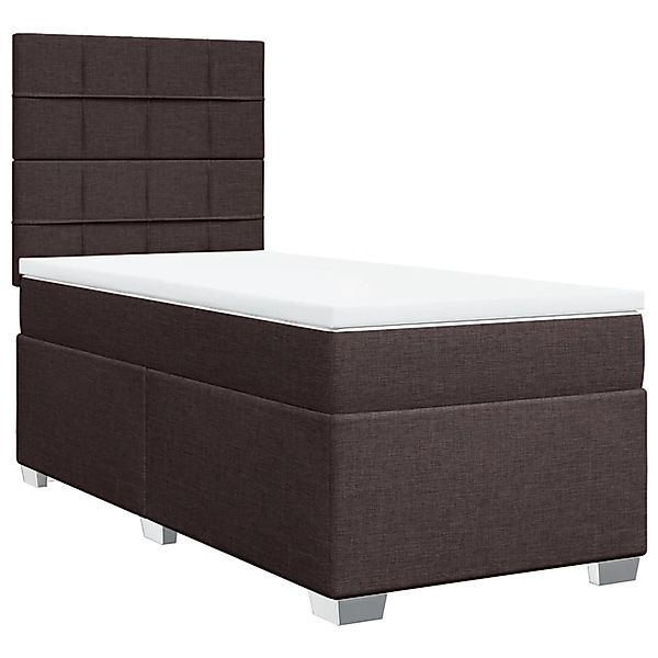 vidaXL Boxspringbett mit Matratze Dunkelbraun 90x200 cm Stoff 3290374 günstig online kaufen