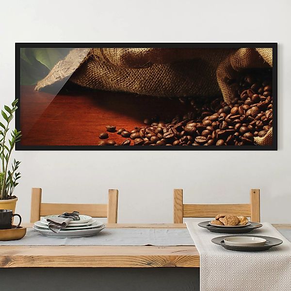 Bild mit Rahmen Küche - Panorama Dulcet Coffee günstig online kaufen