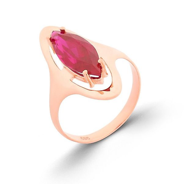 Golders Goldring Damenring aus 585 Rotgold mit rotem Rubin (1-tlg), 585 Gol günstig online kaufen