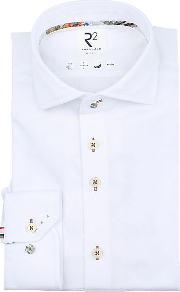R2 Shirt Japanese Knitted Contrast White - Größe 45 günstig online kaufen