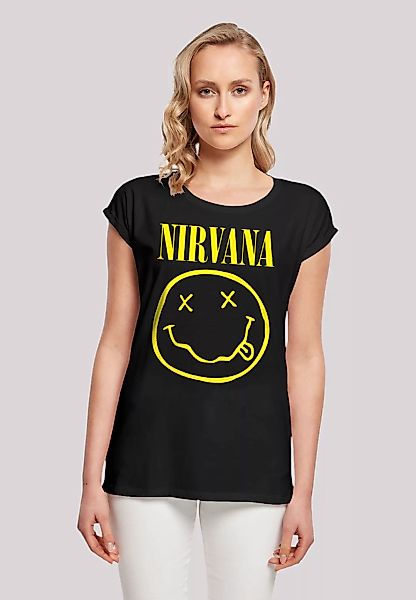 F4NT4STIC T-Shirt "Nirvana Rock Band Yellow Happy Face" günstig online kaufen
