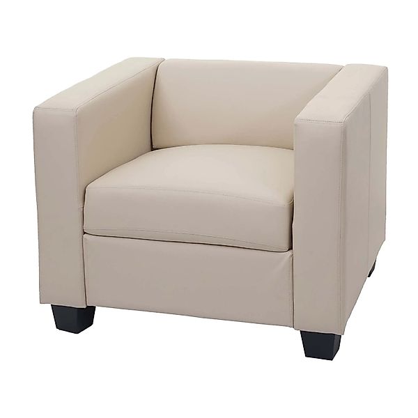 MCW Sessel Loungesessel Lille Leder Creme günstig online kaufen