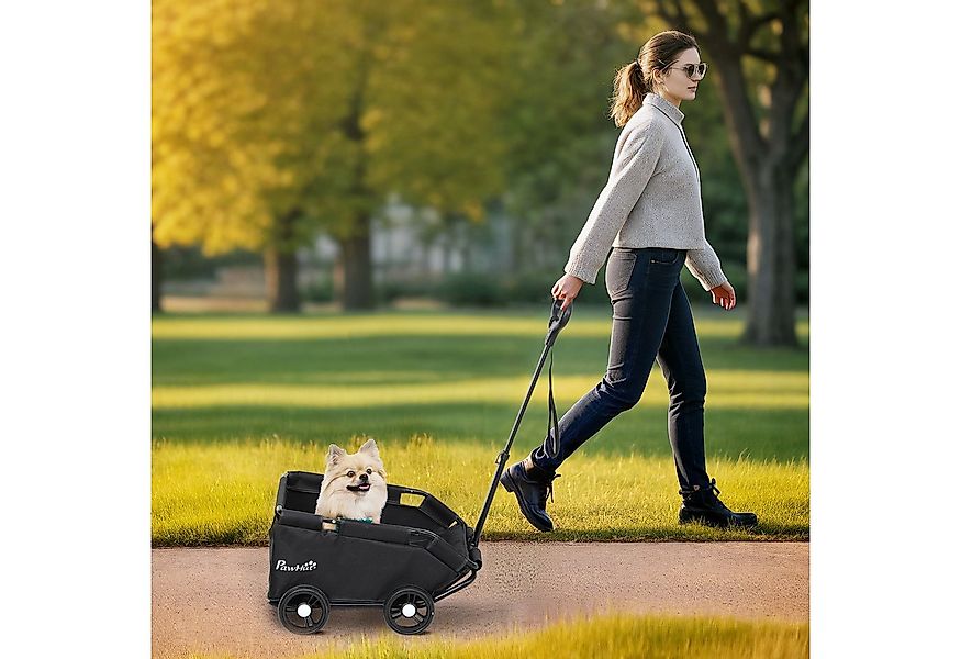 PawHut Hundebuggy klappbarer Hundewagen für Zwergenhunde bis zu 4 kg, (Katz günstig online kaufen