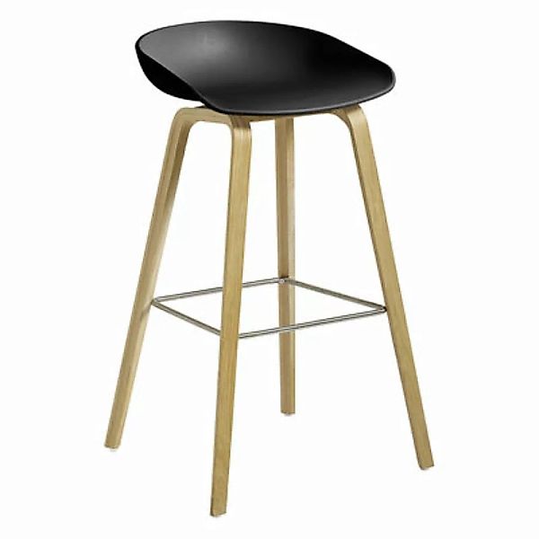 Barhocker About a stool AAS 32 plastikmaterial schwarz / H 75 cm - Hay - Sc günstig online kaufen