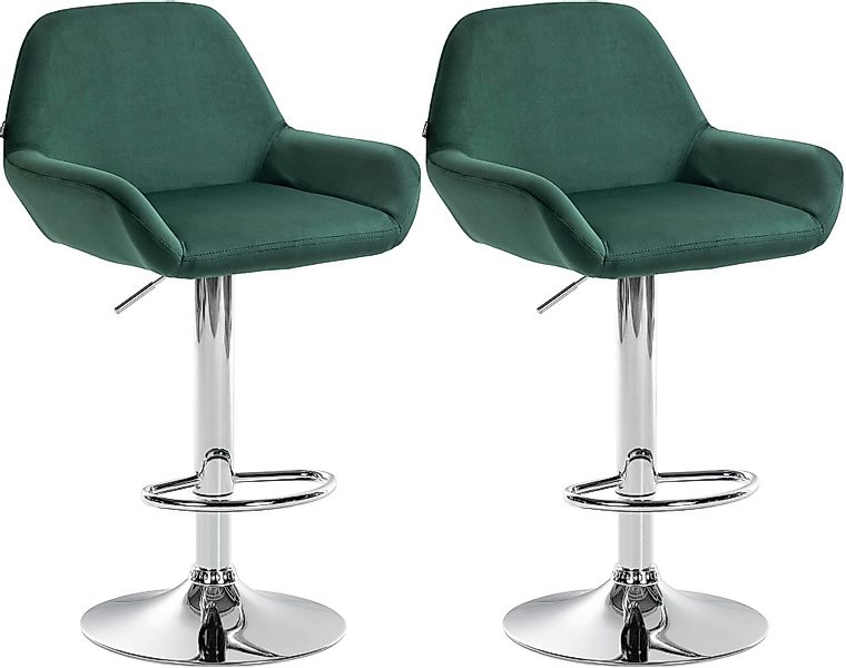 CLP Barhocker Braga Samt (2er Set, günstig online kaufen
