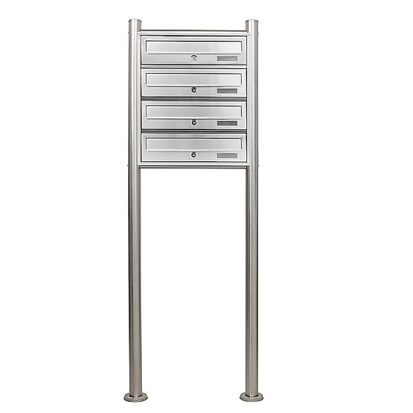 HELO24 Standbriefkasten Briefkastenanlage 4 Fächer (1x4) günstig online kaufen
