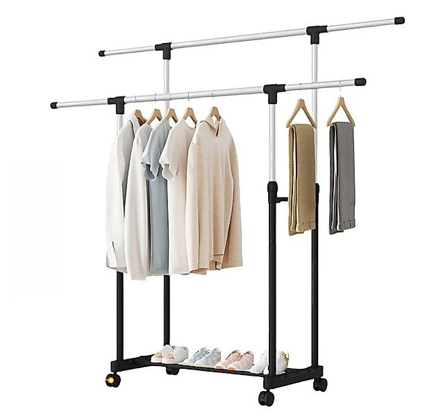 PFCTART Kleiderständer Verstellbarer und ausziehbarer Doppelstab-Kleiderstä günstig online kaufen