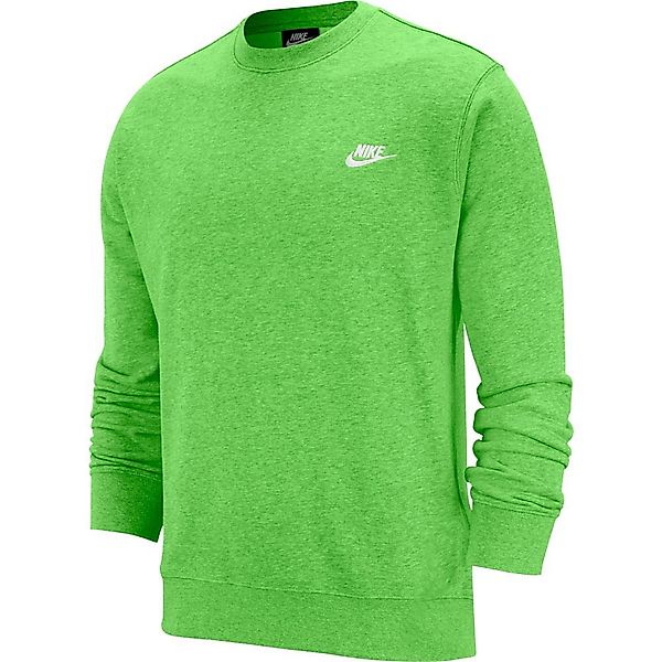 Nike Sportswear Club French Terry Crew Langarm-t-shirt S Mean Green / White günstig online kaufen