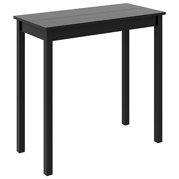 vidaXL Bartisch MDF Schwarz 115×55×107 cm günstig online kaufen