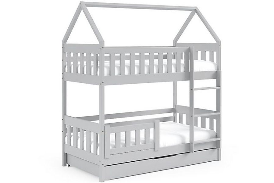 KONSIMO® Etagenbett Kinderbett LUMBE Holzbett, Hausform, hergestellt in der günstig online kaufen