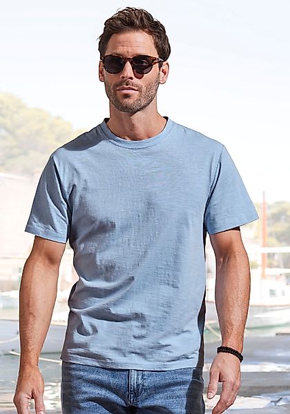 John Devin T-Shirt "mit Slub-Garn Struktur", aus leichter, strukturierter B günstig online kaufen