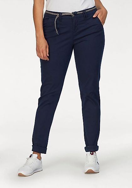 KangaROOS Chinohose, (Set, 2 tlg., mit Gürtel), in schmaler Form, mit Korde günstig online kaufen