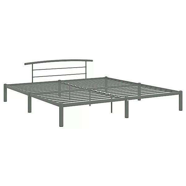 Bettgestell Grau Metall 180x200 Cm günstig online kaufen