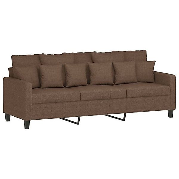 vidaXL Sofa, 3-Sitzer-Sofa Braun 180 cm Stoff günstig online kaufen