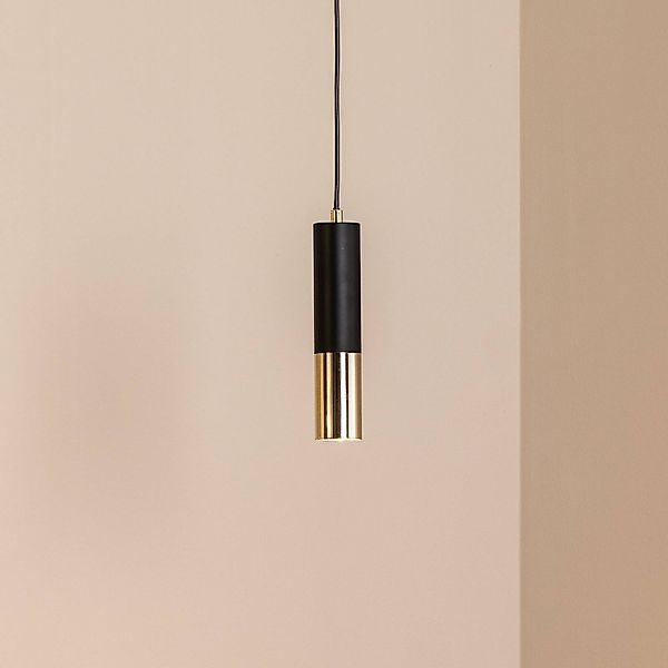 Hängeleuchte Orino, schwarz/gold, Metall, GU10 günstig online kaufen