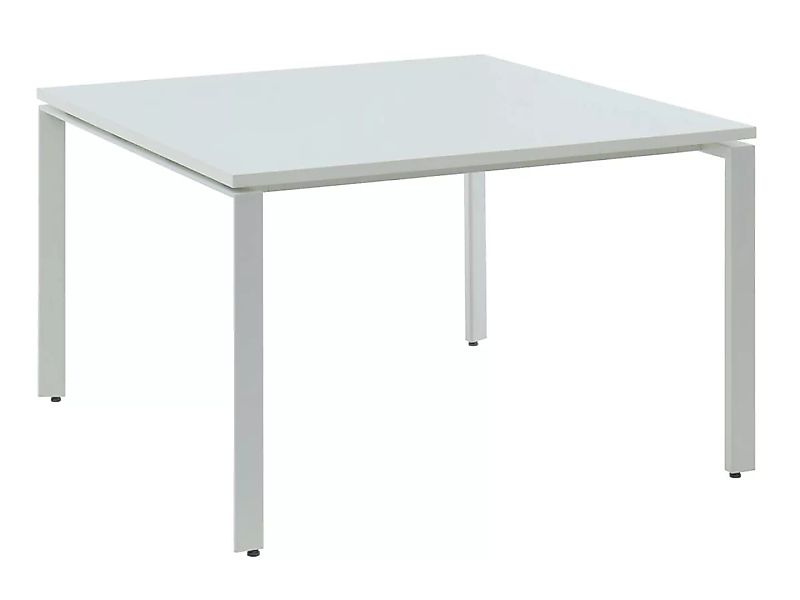 Konferenztisch quadratisch für 4 Personen - L. 120 cm - Weiß - DOWNTOWN günstig online kaufen